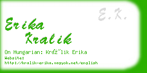 erika kralik business card